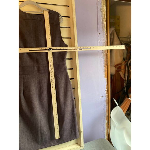 Gap woman’s dress size 10 sleeveless v neck purple sheath dress pocket lined - Picture 8 of 12